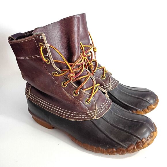 LL Bean Vintage Duck Boots Maine Hunting Shoe Made in USA Women's 5 Waterproof - Picture 1 of 10